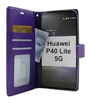 Crazy Horse Wallet Huawei P40 Lite 5G (Lila)