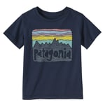Patagonia Baby Fitz Roy Skies T-Shirt New Navy 4 år