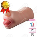 LSC® Oral Mun Onani Sexleksak För Man Deep Hals Med Tunga Realistisk Vagina Sexig Leksak För Vuxen Man