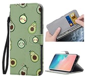 ZhuoFan for Samsung Galaxy S20 FE 5G Case With Card Holder Wallet Case Shockproof Shell Premium PU Leather Flip Slots Magnetic Kickstand Protective Cover for Samsung S20 FE 5G 6.5", Green Avocado