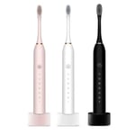 3PCS Electric Toothbrush 6 Modes Toothbrush Kids Adults Brush 4 Heads USB O8S6