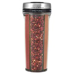 Cole & Mason Saunderton Herb and Spice Storage Shaker, Spice Organiser/Herb Organiser, Stainless Steel/Acrylic, Multi Compartment Herb/Spice Jar with Lid, Spices Included