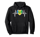 My Heart beat for Saint Vincent and the Grenadines Heartbeat Pullover Hoodie