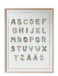 Alfabetet Akvarell Home Kids Decor Posters & Frames Posters Multi/patterned Kunskapstavlan®