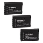 EXTENSILO 3x Batteries compatible avec Sony Cybershot DSC-RX100 VII, DSC-RX1R, DSC-RX1R II appareil photo, reflex numérique (1100mAh, 3,7V, Li-ion)