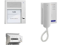 TCS home: pakke lyd, utenpåliggende, enebolig, PSC2110-0000 bestående av lyd utendørs stasjon serie PAK 1 knapp AP, audio komfort dørtelefon ISH3130 og kontrollenhet BVS20 (PSC2110-0000)