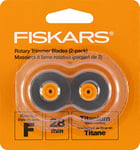 Fiskars Rotary Paper Trimmer Replacement Blades, Titanium, Silver/Orange