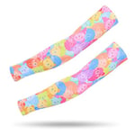 DUOER 1Pair Elastic Cartoon Kids Cooling Arm Sleeves for Girls Boys Summer Sun UV Protective Children's Sport cuff Ice Silk Arm Warmer (Color : Color 6, Size : S)