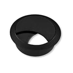 cyclingcolors passe câble bureau table fil diamètre 58mm encastrable cordon prise ordinateur écran accessoire ameublement (noir)