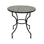 Trieste mosaikbord grå/svart Ø70 cm