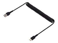 Startech.Com 1 M Usb-A Till C-Laddningskabel, Kraftig Spiralkabel För Snabb Laddning Och Synkronisering, Usb 2.0 A Till Usb Type-C-Kabel Av Hög Kvalitet, Robust Aramidfiber, Slitstark Hane Till Hane Usb-Kabel - Usb-Kabel - Usb (Hane) Till 24 Pin Usb