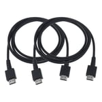 2Pcs HDMI Cable 1.5m HDMI to HDMI Wire Cord for TV Monitor Fits Nintendo Switch