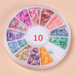12 Grids/set Slices Nail Decor 3d Sticker Polymer Clay 10
