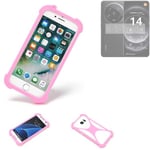 protective ring for Xiaomi 14 Ultra Silicone Case Softcase Bumper pink