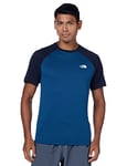 THE NORTH FACE Men's Tanken Raglan T-Shirt, Monterey Blue-Aviator Navy, XXL