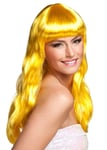 Womens Long Bright Yellow Chique Wig