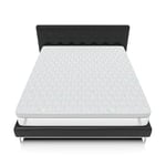 Mundialflex Mflx-W Surmatelas en polyuréthane expansé, Blanc/Gris, 120 x 200 cm