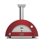 Alfa Forni Barbecue à gaz de la Marque modèle Moderne 2 Pizze Forno Pizza ibrido Antique Red