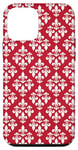 Coque pour iPhone 12 mini Fleur de lys rouge motif floral fleur de lys
