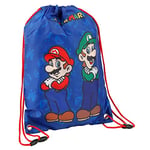 Sac à dos à cordon Super Mario et Luigi - tissu respirant et résistant - bretelles en cordon - sac à goûter - grande capacité de rangement - idéal pour peu de poids - 29 x 40 cm - Toybags