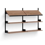 New Works - New Works Office Shelf 90 - Walnut/Black - Hyllor och hyllsystem - Knut Bendik Humlevik - Vit