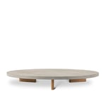 Cassina - 478 Sail Out Low Table Outdoor, Natural Teak Frame, Top In Terrazzo, White And Yellow - Soffbord utomhus