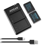 HOSAN LP-E17 Battery Kit for Canon LP-E17 Canon EOS M3 M5 M6 200D 750D 760D 800D Rebel T6i T6s 8000D 9000D Kiss X8i Kiss X9