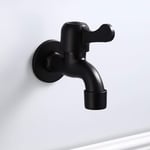 Faucet sanitary black color 304 stainless steel wall mounted bibcocks wash machine faucet sink faucet garden faucet G1/2-garden_faucet_short