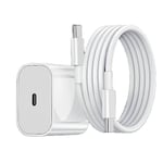 Laddare för iPhone 15 + 1M kabel Snabbladdare USB-C Kabel Vi White 1 Meter