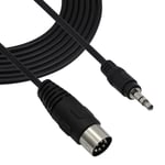 7 Pin Din Cable, Midi Male to 3.5mm 1/8" Male Audio Adapter Cord for Bang & Olufsen B&O, Naim, Quad Stereo Systems (10FT)