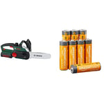 Theo Klein 8399 Bosch Chain Saw I Authentic Replica of The Original I Battery - with Light and Sound Effects I 3 Years+ & Amazon Basics AA 1.5 Volt Performance Alkaline Batteries - Pack of 8