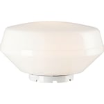 Tak- och vägglampa Classic vit, blank opal E27