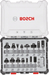 Bosch fresejern sett med 15 deler (3 skaftdiametre: 6 mm, 8 mm, ¼-tomme)