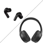Panasonic RB-M700 + RZ-B310 Wireless Noise Cancelling Headphones Bundle - Black