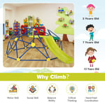 8FT Dome Climber Kids Toddler Climbing Frame With Slide Geometric Climbing Dome