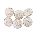WGSI 18-30mm coat button white black wild fashion windbreaker jacket decorative button sewing DIY clothing accessories (Color : 3, Size : 25mm)