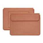 Tri-fold PU Skinn MacBook Sleeve 15-16&quot; (37 x 27 cm) - Brun