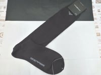 EMPORIO ARMANI Smart Elongated Sock Mens CALZE UK 8-9 Dark Grey 1pk Socks BNIP