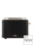 Tower Cavaletto 2 Slice Black & Rose Gold Toaster