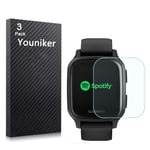 Youniker 6 Pack Compatible with Garmin Venu Sq Screen Protector Film for Garmin Venu Sq GPS Smartwatch Screen Protectors Foils Screen Cover Crystal Clear HD Anti-Scratch Anti-Fingerprint