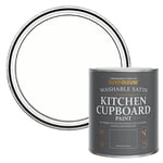 Rust-Oleum White Scrubbable Kitchen Cupboard Paint in Satin Finish - Chalk White 750ml
