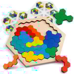trä Tangram Pussel, Tetris Tangram Montessori Puzzle Jigsaw Ge - Perfet