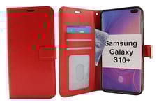 Crazy Horse Wallet Samsung Galaxy S10+ (G975F) (Röd)