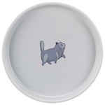 Skål Fat-Cat låg keramik grå, Grå, 0,6L