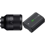 Sony SEL-50F14E Zeiss Monture E Objectif 50 mm F1.4 Noir & NP-FZ100 Batterie Rechargeable Haute Capacité pour Appareil Photo