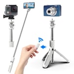 xingdou Selfie Stick Tripod, Extendable Wireless Bluetooth Selfie Stick Tripod, Compatible with 4.0-6.2 inches Mobile Phone, Selfie Stick for Home Travel