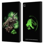 Head Case Designs Officially Licensed Jurassic World Triceratops Key Art Leather Book Wallet Case Cover Compatible With Samsung Galaxy Tab S6 Lite