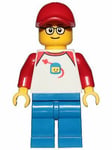 CITY LEGO Minifigure Man Boy w Classic Space Shirt Rare + Collectable Minifig