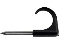 SCHNEIDER ELECTRIC Kabelclips rund 10-14mm sort søm Ø2,0x30mm - (100 stk.)