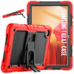 Samsung Galaxy Tab A7 Case, Cover for Galaxy Tablet A7 Case, 3-Layer Full Body Shock Protection for Samsung Tab A7 10.4 Inch Case SM-T500/SM-T505/SM-T507 Red